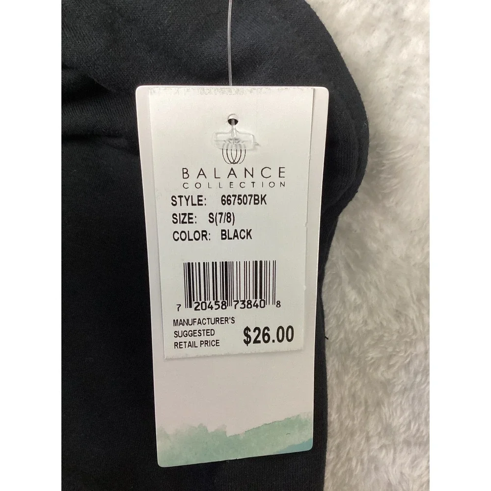 Balance‎ Collection Girls Black Athletic Shorts Size S 7/8 NWT 667507BK